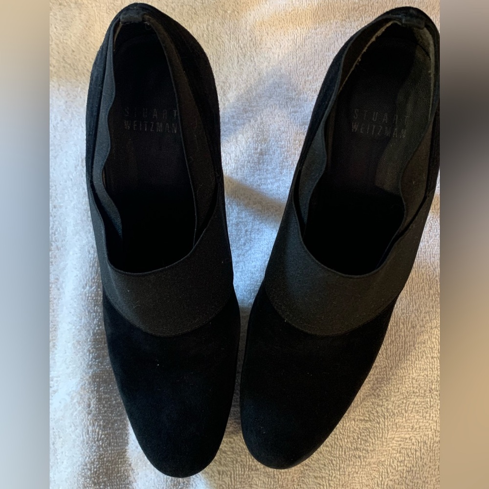 Stuart Weitzman Black Bootie stilettos Sz 8